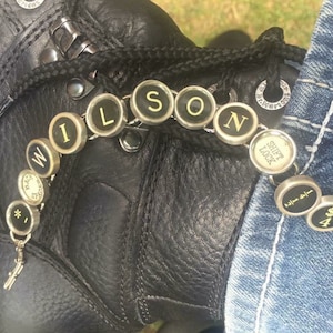 Unveil Your Unique Style: Custom Vintage Typewriter Key Bracelet with Your Chosen Initials or Name