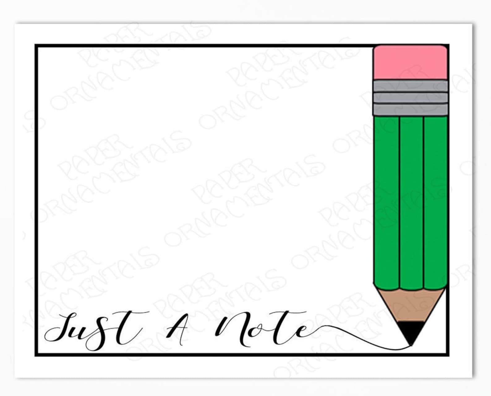 Printable Notecards for Back to School Blank Card Set Etsy