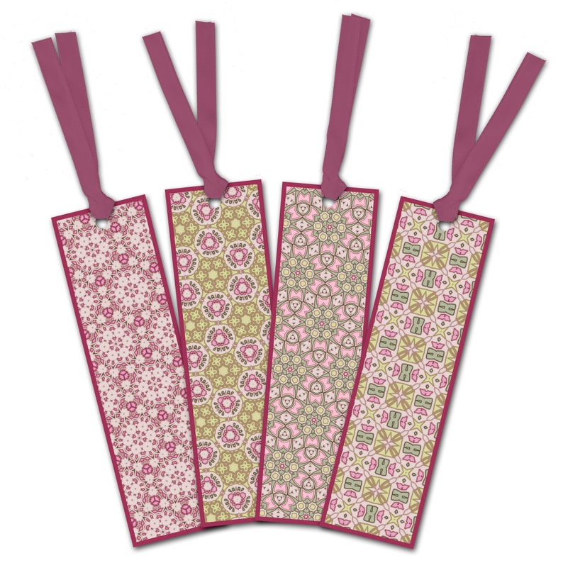 Laminated Bookmark With Ribbon Laminated Paper Bookmark for Etsy