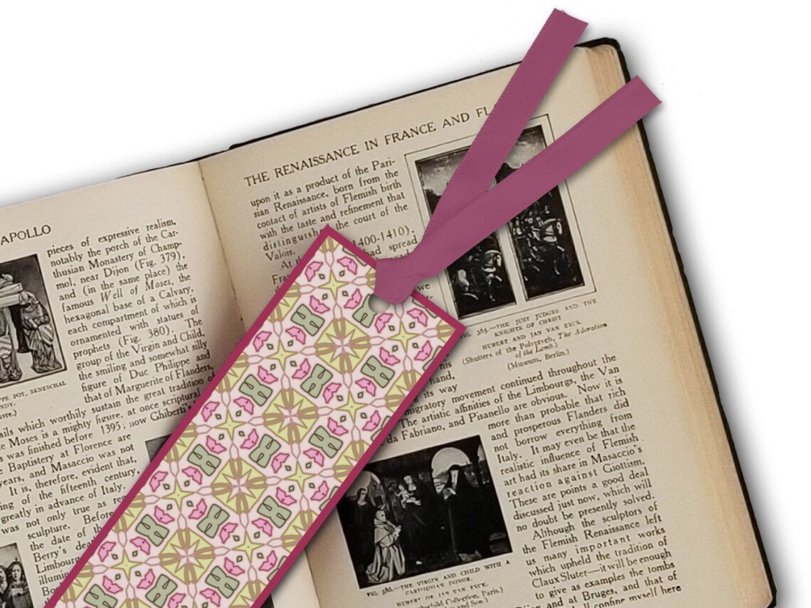 Laminated Bookmark With Ribbon Laminated Paper Bookmark for Etsy