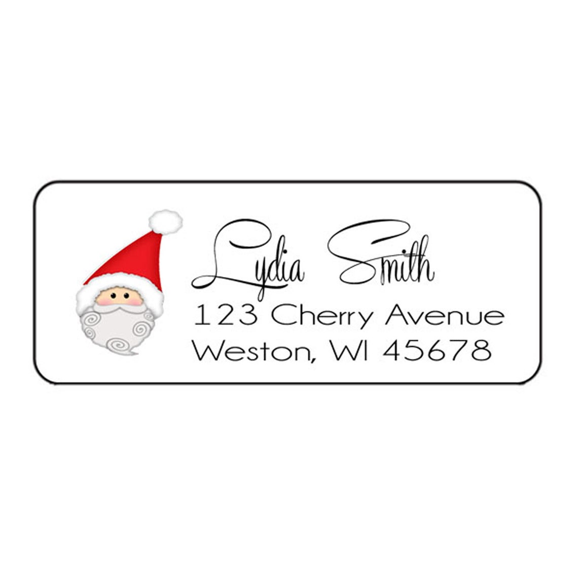 Christmas Address Label Personalized Self Stick Labels With Etsy