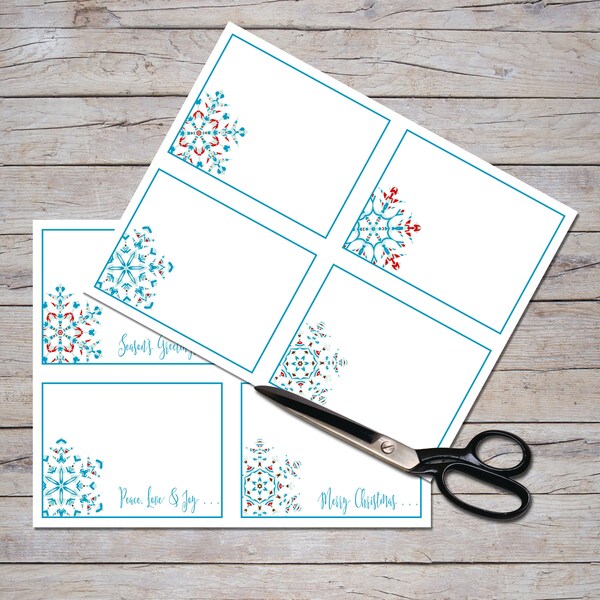 Snowflake Printable Stationery - Etsy
