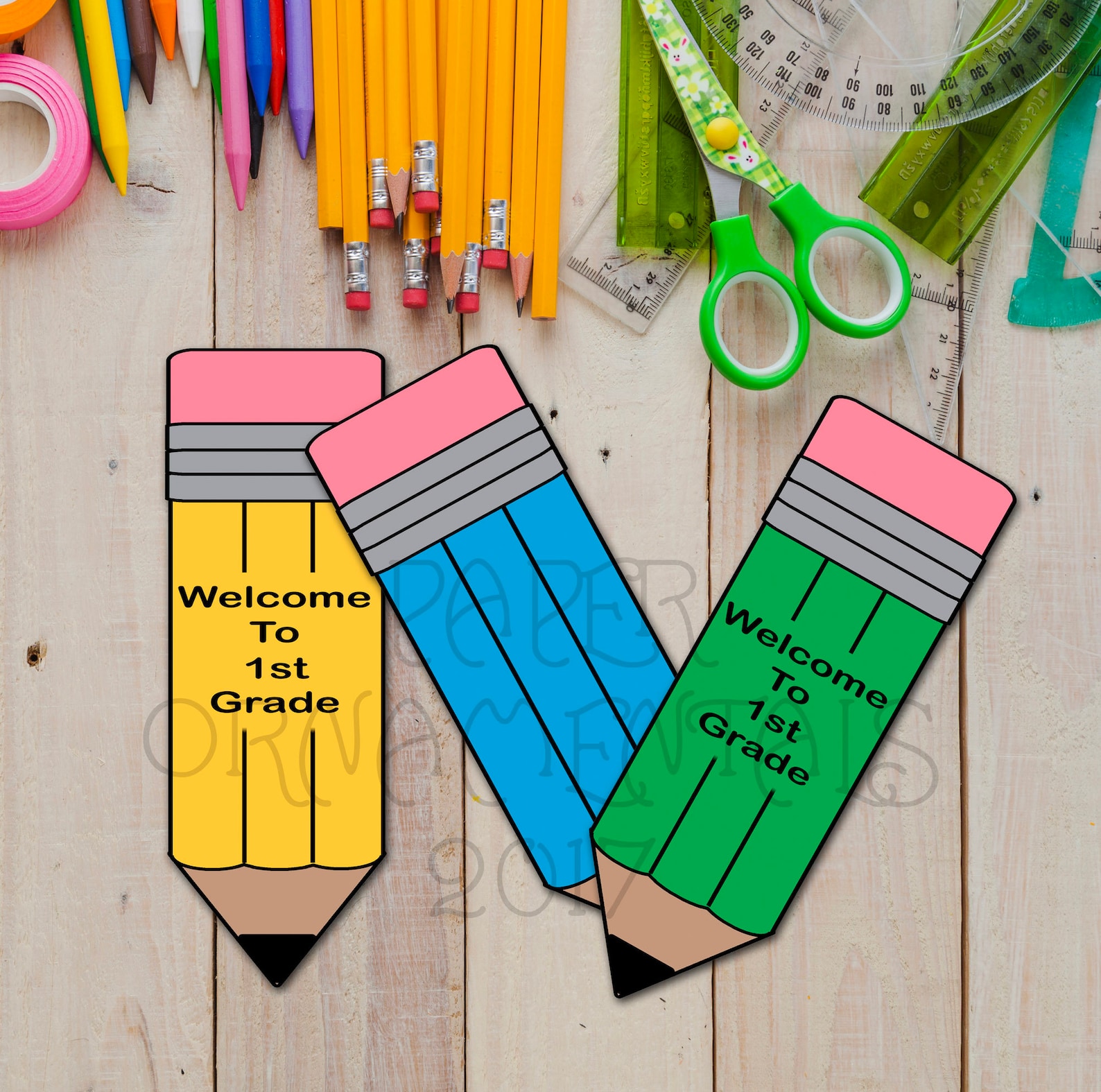 Bookmark Set Pencil Printable Pattern Pencil Art Printable Etsy