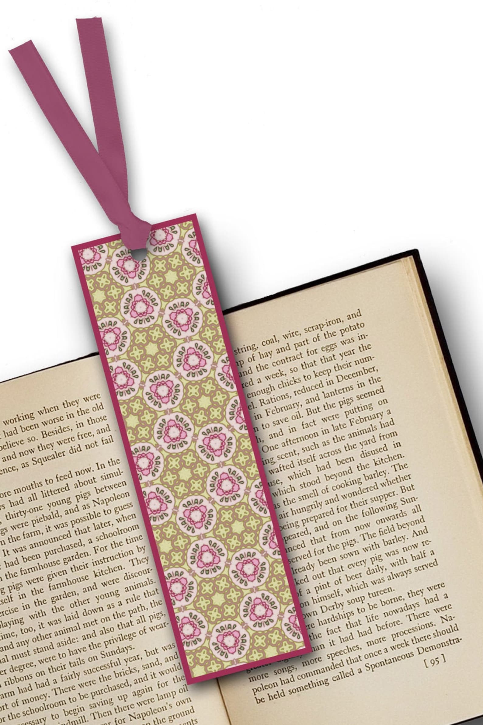 Laminated Bookmark With Ribbon Laminated Paper Bookmark for Etsy