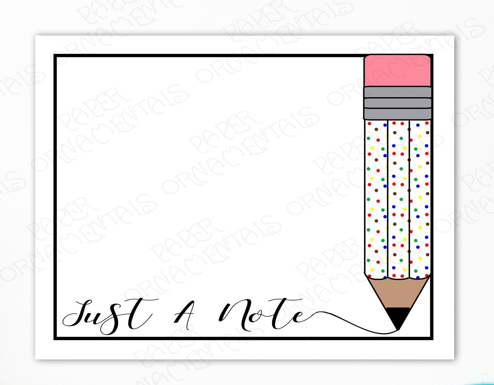 Printable Notecards Gift For Teacher Blank Card Set | Etsy