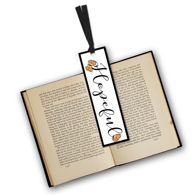 Laminated Bookmark Thankful Grateful Bookmark With Ribbon - Etsy
