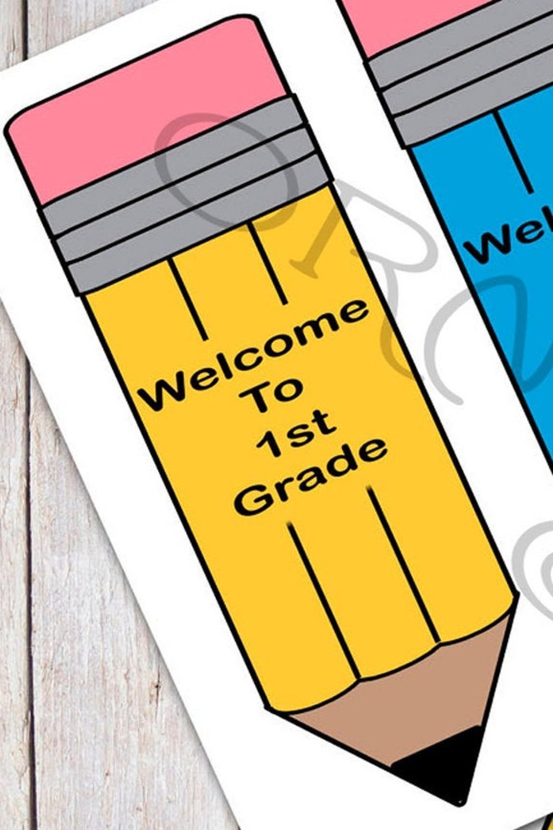 Bookmark Set Pencil Printable Pattern Pencil Art Printable Etsy