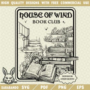 House of Wind Book Club Design: ACOTAR Night Court PNG SVG (Digital Download