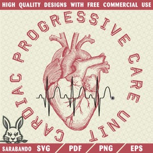Heart Anatomy PNG SVG: Cardiac Nurse/Medical Student Design (Digital Download)