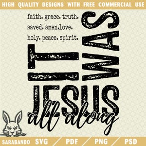 It Was Jesus All Along PNG SVG, Bible Verse Sublimation, Faith Religious Png, Bible Spirit Christian Sublimation, Jesus PNG, God Png