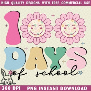 Happy 100 Days Of School PNG, Kids 100 Days Brighter PNG, 100 Days Shirt PNG, Teacher Png, 100 Days Of School Png, Back To School Png