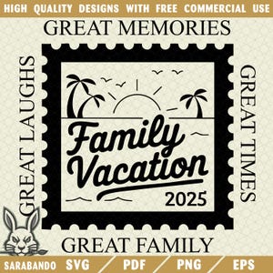 Family Vacation Trip 2025 PNG SVG, Family Trip Png, Family Beach Trip Svg, Family Vacation Shirt Svg, Travel Svg, Summer Vacations Png