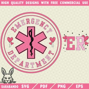 Emergency Department Nurse PNG SVG: ER Medicine Design (Digital Download