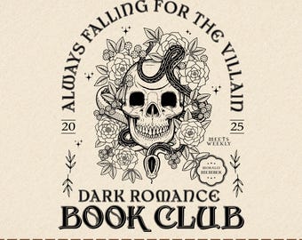 Dark Romance Book Club PNG SVG, Villain Book Lover Design, Romance Book Sweatshirt PNG, Romantasy Reader Gift, Digital Download