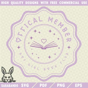 Hot Girl Book Club Bow PNG SVG, Cute Trendy Popular Creative Bookish Svg Png, Badge Book Club Png, Badge Hot Girl Png, Bookish Png