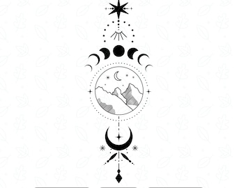Feyres tatuering digital fil, Sarah J Maas png, Acotar svg-fil, Bokliknande svg, Velaris png-fil, Feyres svg, Rhysand svg