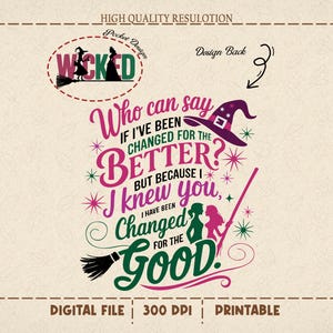 Witch Pink and Green PNG SVG, Wicked Shirt PNG, Defy Gravity Broomstick Magic Wand Hoodie Png, Wizard of Oz Tee Png