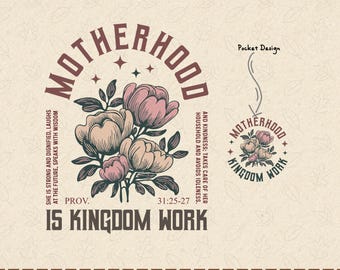 Maternidad es trabajo del Reino PNG, Diseño de camiseta de mamá cristiana, Maternidad es trabajo del Reino PNG SVG, Descarga digital
