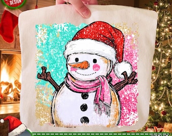 Christmas Snowman PNG SVG, Cute Snowman PNG, Coquette Xmas Tree, Let it Snow Png, Holiday Vibes, Winter Season Png