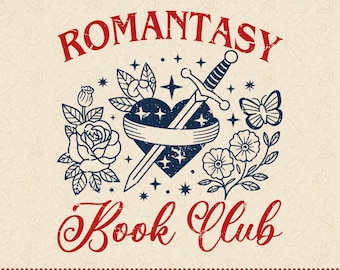 Romantasy Book Club PNG , Gothic Romance Graphic, Book Lover Club PNG Designs, Romantasy Reader Gift, Book Lover, Fantasy Reader Png
