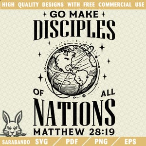 Retro Go Make Disciples Design PNG SVG, Christian Streetwear Png, Vintage Men Bible Verses PNG, Christian Dad Hoodie Png, Faith Png