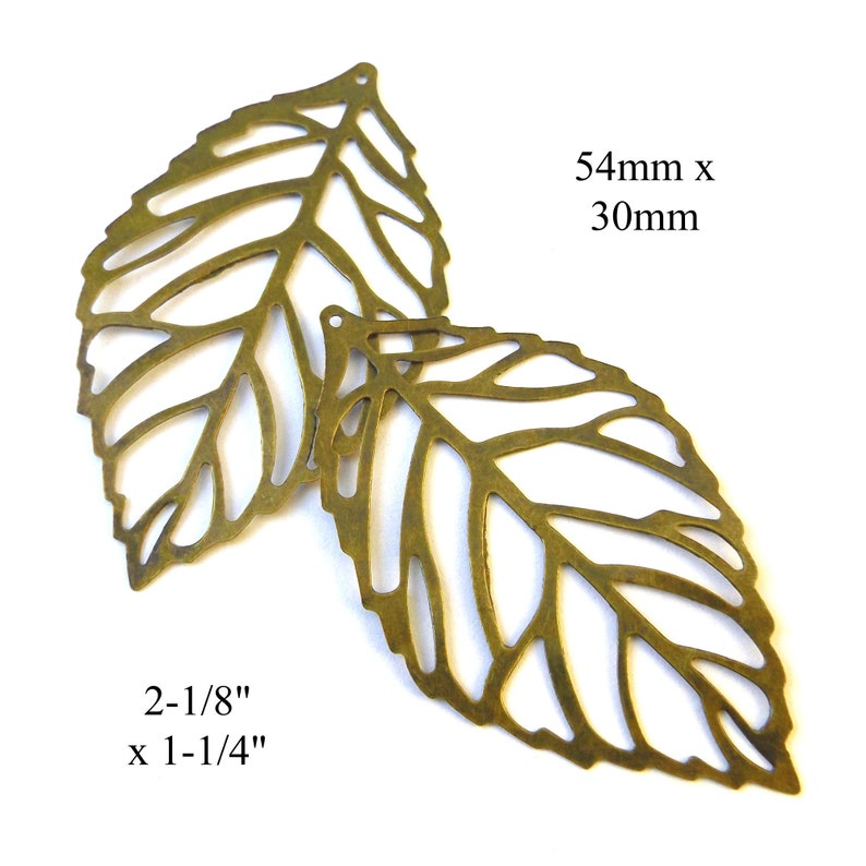 bronze leaf charms for earrings or pendants