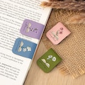 Personalized Magnetic Bookmark, Gift for Her, Birth Flower Leather Bookmark, Initials Bookmark, Reader Gift, Mothers Day Gifts