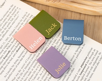 Marcador magnético personalizado, regalo para él y para ella, regalo personalizado, marcador minimalista, disponible en 4 colores, idea única para regalo de Navidad