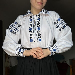 Ukrainian blouse vyshyvanka , peasant blouse,Ukrainian style,embroidered shirt ethnic style Ukrainian clothing , Vyshyvanka women's Volyn