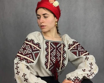 Blusa ucraniana vyshyvanka, ropa ucraniana, blusa ucraniana, blusa vyshyvanka, ropa de mujer Lino bordado