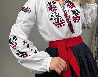 Gorgeous blouse Ukrainian Embroidered Elegant Vyshyvanka for Women with Traditional Slavic Embroidery blouse Ukrainian vyshyvanka handmade