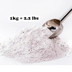 Calcium Oxide Powder 1kg - 2.2 lbs CaO Quicklime Lime Lime Pure Natural Whitewash for Trees Sanitary White Selection Facility Wallwashing