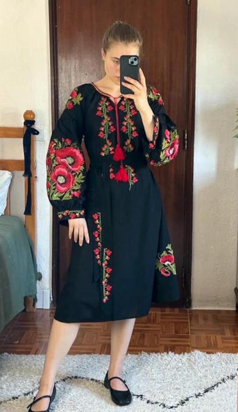 Ukrainian Embroidered Dress, Vyshyvanka Dress, Ukrainian Clothing ...