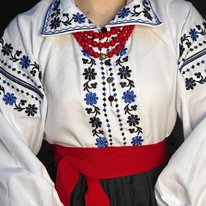 Ukrainian blouse vyshyvanka , peasant blouse, floral style,embroidered shirt ethnic style Ukrainian clothing , Vyshyvanka women's Volyn