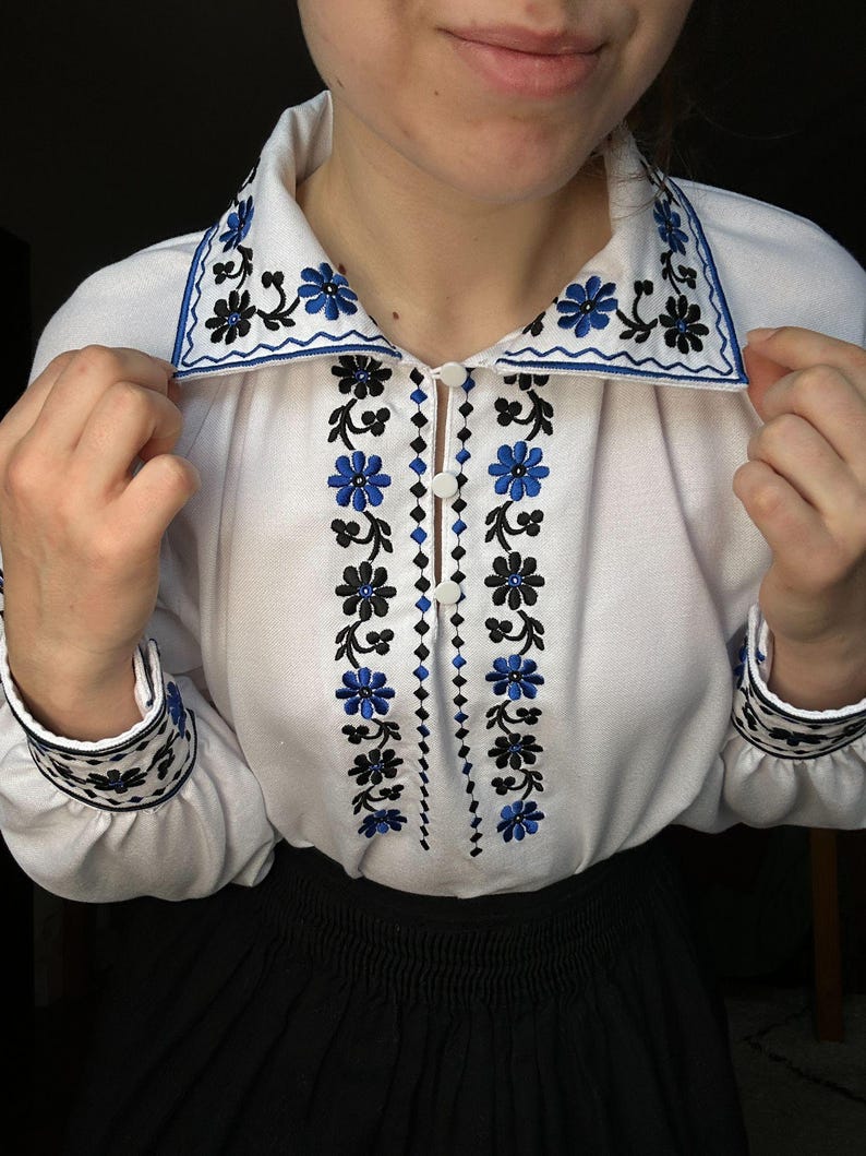 Ukrainian blouse vyshyvanka , peasant blouse,Ukrainian style,embroidered shirt ethnic style Ukrainian clothing , Vyshyvanka women's Volyn