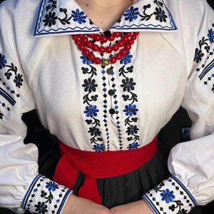 Ukrainian blouse vyshyvanka , peasant blouse, floral style,embroidered shirt ethnic style Ukrainian clothing , Vyshyvanka women's Volyn
