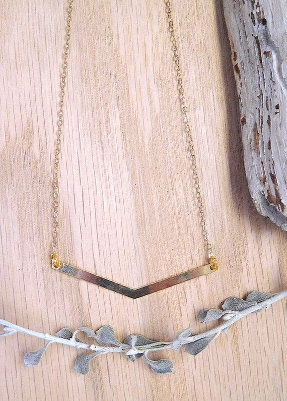 Items similar to jewelry, necklace, chevron necklace, gold necklace ...