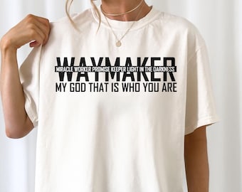 Camiseta "Meu Deus É Quem Você É", Versículo Bíblico, Camiseta Espiritual para Igreja, Presente para Homens e Mulheres, Fé Acima do Medo, Camiseta de Jesus, Presente para Cristãos