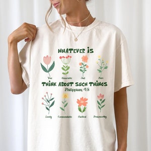 Camisa cristã, o que quer que seja, pense sobre essas coisas, presente cristão, presente de Jesus, mulheres cristãs, ame como Jesus, Jesus te ama