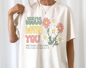 Christian Groovy Sweatshirt Jesus Loves You Christian Gift, Jesus Gift, Womens Christian, Love Like Jesus, Jesus Loves You