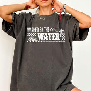 Aangepast doopshirt, gewassen door het water christelijk shirt, shirt nieuwe gelovige, doopcadeau volwassen, metercadeau, christelijke kleding