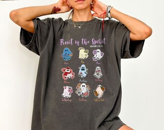 Fruit Of The Spirit Halloween Shirt, Fall Religious T-Shirt, Christian Halloween Sweatshirt, Faith Gift, Holy Ghost Tee