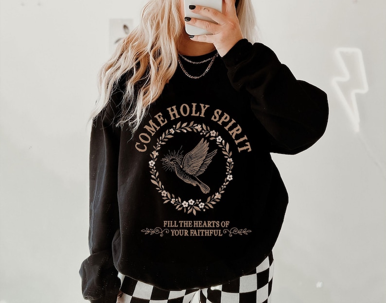 Catholic Shirt Come Holy Spirit Shirts, Catholic Feminine Shirt ...