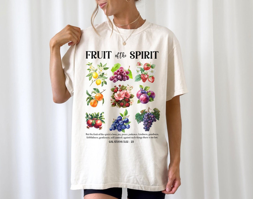 Fruit of the Spirit Christian Shirt, Vintage Aesthetic Bible Verse ...