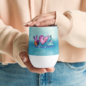 Peace Love Mermaids Tumbler