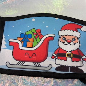 Kawaii Christmas Face Mask Santa & Presents/Gift/Gift/Gift for her/gift for him/gift for them/