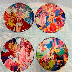 She Ra Princess Of Power Coaster Set Of 4/cartoon/drink ware/Drinks/Gift For Her/Get For Him/Gift For Them