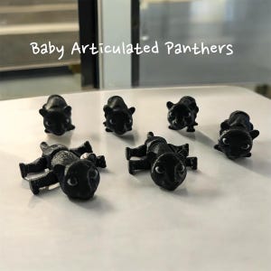 Adorable Miniature Articulated Baby Panthers - 3D Printed