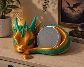 Lying Baby Dragon Compatible with Echo Pop/ 3d printed/ Home decor