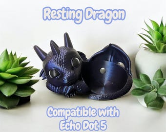 Dragón en reposo impreso en 3D – Soporte para Echo Pop de 5.ª generación